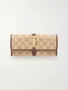 Кошелек GUCCI Jackie из жаккардового канваса с кожаной отделкой, бежевый 47353284