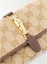 Кошелек GUCCI Jackie из жаккардового канваса с кожаной отделкой, бежевый 47353284