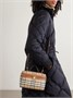 Косметичка-кейс в клетку с кожаной отделкой BURBERRY, коричневый 47359729
