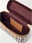Косметичка-кейс в клетку с кожаной отделкой BURBERRY, коричневый 47359729