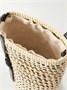 Плетеная сумка-клатч из рафии LOEWE + Paula's Ibiza с кожаной отделкой, бежевый 47373471