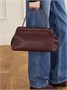 Плетеная кожаная сумка через плечо BOTTEGA VENETA, бордовый 47374146