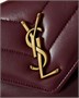 Сумка LOULOU с верхней ручкой из стеганой овечьей кожи SAINT LAURENT, бордовый 47374916