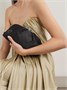 Клатч-бант с кристаллами из атласа Very Bow Tie Aquazzura, черный 47323865