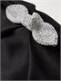Клатч-бант с кристаллами из атласа Very Bow Tie Aquazzura, черный 47323865