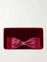 Мини-сумка через плечо из бархата VLogo Signature с бантом VALENTINO GARAVANI, бордовый 47323870