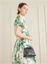 Клач из атласа с пайетками ERDEM, серебряный 47323888