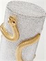 Клатч в виде змеи с кристаллами золотого и серебряного оттенков JUDITH LEIBER COUTURE, серебряный 47324036