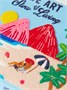 Клатч Olympia Le-Tan + Mlle Mouns The Art of Slow Living из канвы с вышивкой и аппликацией, голубой 47324191