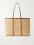 Плетеная сумка-тоут Rockstud с отделкой из кожи VALENTINO GARAVANI, коричневый 47338108