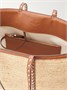 Плетеная сумка-тоут Rockstud с отделкой из кожи VALENTINO GARAVANI, коричневый 47338108