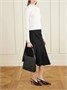 Средняя кожаная сумка на плечо Otto JIL SANDER, черный 47344730
