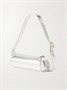 Сумка-хобо из мятой металлизированной кожи JIL SANDER, серебряный 47344857