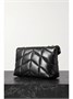 Стеганая кожаная сумка на плечо Puffer Toy SAINT LAURENT, черный 47346265
