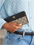 Кошелек Petite Marmont из текстурированной кожи с принтом на канве с покрытием GUCCI, черный 47346406