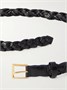 Кожаный ремень Solo intrecciato BOTTEGA VENETA, черный 47346550