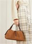 Маленькая сумка на плечо из замши с кожаной отделкой JIL SANDER, коричневый 47347010
