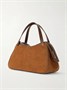 Маленькая сумка на плечо из замши с кожаной отделкой JIL SANDER, коричневый 47347010