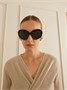 Круглые ацетатные солнцезащитные очки ALAÏA EYEWEAR, черный 47348414
