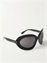 Круглые ацетатные солнцезащитные очки ALAÏA EYEWEAR, черный 47348414