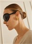 Круглые ацетатные солнцезащитные очки ALAÏA EYEWEAR, черный 47348414