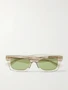 Квадратные ацетатные солнцезащитные очки Ribbon BOTTEGA VENETA EYEWEAR, прозрачный 47348430