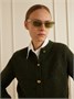 Квадратные ацетатные солнцезащитные очки Ribbon BOTTEGA VENETA EYEWEAR, прозрачный 47348430
