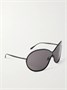 Маска, солнцезащитные очки с широкой круглой металлической оправой ALAÏA EYEWEAR, черный 47348570