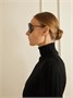 Маска, солнцезащитные очки с широкой круглой металлической оправой ALAÏA EYEWEAR, черный 47348570
