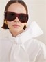 SL 902 Howl D-образные солнцезащитные очки из ацетата Saint Laurent Eyewear, бордовый 47348705