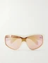 Лыжные солнцезащитные очки Thyra овальной формы Moncler Eyewear, бежевый 47348787