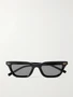 Солнцезащитные очки из ацетата в форме "кошачий глаз" Gucci Eyewear, черный 47348793