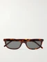 Солнцезащитные очки-кошечки из ацетата черепаховой расцветки Saint Laurent Eyewear, коричневый 47348921