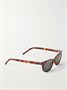 Солнцезащитные очки-кошечки из ацетата черепаховой расцветки Saint Laurent Eyewear, коричневый 47348921