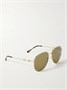Солнцезащитные очки-авиаторы золотистого цвета Gucci Eyewear, золотой 47349482