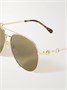 Солнцезащитные очки-авиаторы золотистого цвета Gucci Eyewear, золотой 47349482