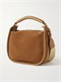 Маленькая замшевая сумка через плечо с кожаной отделкой BURBERRY, коричневый 47351186