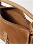 Маленькая замшевая сумка через плечо с кожаной отделкой BURBERRY, коричневый 47351186