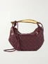 Сардинная мини-сумка через плечо из кожи Intrecciato BOTTEGA VENETA, красный 47351440