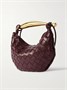 Сардинная мини-сумка через плечо из кожи Intrecciato BOTTEGA VENETA, красный 47351440