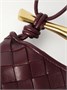 Сардинная мини-сумка через плечо из кожи Intrecciato BOTTEGA VENETA, красный 47351440
