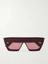 Солнцезащитные очки в ацетатной оправе D-формы ALAÏA EYEWEAR, бордовый 47352074