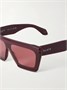 Солнцезащитные очки в ацетатной оправе D-формы ALAÏA EYEWEAR, бордовый 47352074