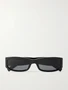 Прямоугольные ацетатные солнцезащитные очки Saint Laurent Eyewear, черный 47352154