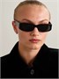 Прямоугольные ацетатные солнцезащитные очки Saint Laurent Eyewear, черный 47352154