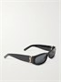 Прямоугольные ацетатные солнцезащитные очки Saint Laurent Eyewear, черный 47352154