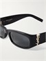 Прямоугольные ацетатные солнцезащитные очки Saint Laurent Eyewear, черный 47352154