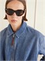 Ацетатные солнцезащитные очки LOEWE EYEWEAR Anagram "кошачий глаз", черный 47356709