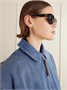 Ацетатные солнцезащитные очки LOEWE EYEWEAR Anagram "кошачий глаз", черный 47356709