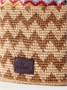 Маленькая полосатая сумка-ведро из рафии Missoni, бежевый 47357962
